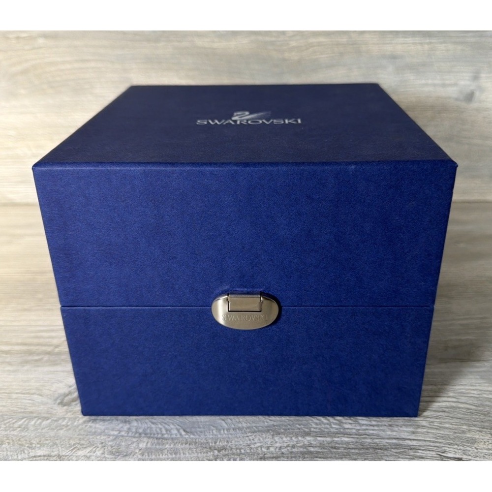 Hinged Swarovski Empty Box With Foam Inserts Only No Figurine 7.5" x 7.25" x 6"